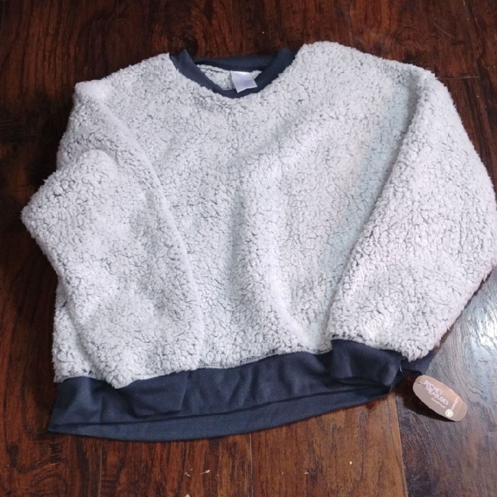 Cozy Gray Sherpa Sweater